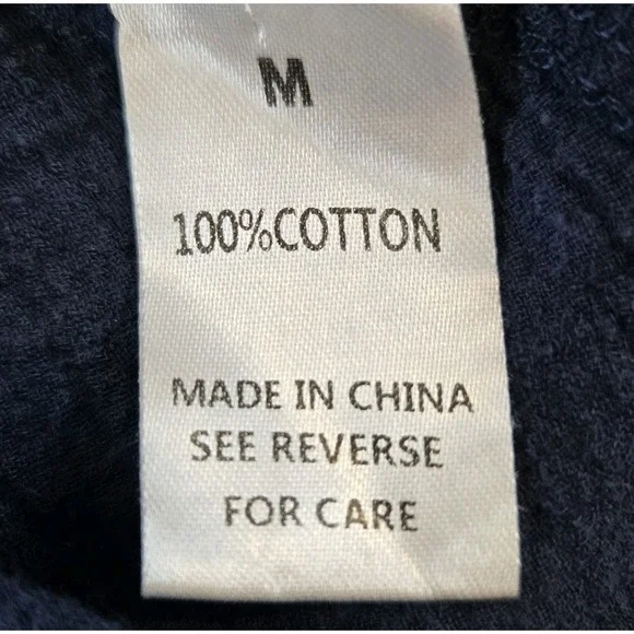 Wishlists Apparel Women's Halter High Neck Top Smocked Bodice Navy Blue M - Picture 7 of 8